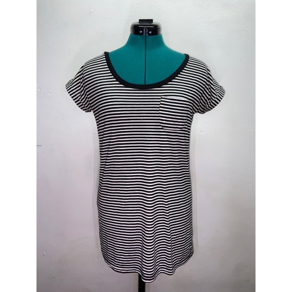 Cotton On Body Womens Striped T-Shirt Black White Minimalist Parisian Capsule S